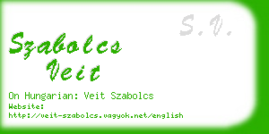 szabolcs veit business card